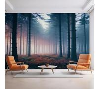 XLMING Grande Œuvre D'Art Minimaliste En Trois Dimensions Représentant Une Forêt 3D Papier Peint Texture Soyeuse Intissé Salle à Manger Bureau D'étude Canapé Chambre Salon TV Mur-200cm×140cm