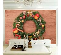 XLMING Guirlande Créative Simple Rétro En Bois 3D Papier Peint Luxe Décoration Manger Adulte Intérieure Salon Canapé Chambre Fond TV Mur-400cm×280cm