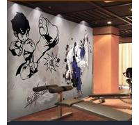 XLMING Gymnase De Taekwondo Nostalgie Vintage Peint À La Main 3D Papier Peint Premium Texturé Soie Bureau Salle à Manger Salon Chambre Coucher Canapé TV Mur-430cm×300cm