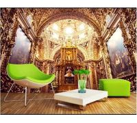 XLMING Individualité Art Palais D'Or Architecture Des Églises Papier Peint 3D Soie Texturée Haut De Gamme Salon Canapé Chambre À Coucher Salle Manger Murale-150cm×105cm