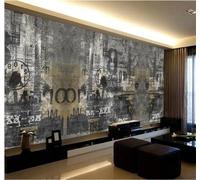 XLMING Industriel Rétro Nostalgique Anglais Café Comptoir 3D Papier Peint Texture Soyeuse Intissé Salle à Manger Bureau D'étude Canapé Chambre Salon TV Mur-400cm×280cm