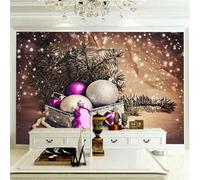 XLMING Jardinage Tridimensionnelle Simple Boule Suspendue Violette 3D Papier Peint Luxe Décoration Manger Adulte Intérieure Salon Canapé Chambre Fond TV Mur-350cm×256cm