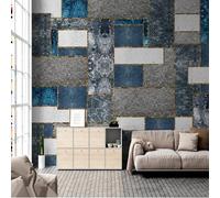 XLMING Ligne D'Art Géométrique Simple Nostalgie Style Industriel 3D Papier Peint Texture Soyeuse Intissé Salle à Manger Bureau D'étude Canapé Chambre Salon TV Mur-400cm×280cm