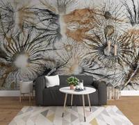XLMING Ligne D'Art Vintage Racines D'Arbres Abstraites Papier Peint 3D Soie Texturée Haut De Gamme Salon Canapé Chambre À Coucher Salle Manger Murale-300cm×210cm