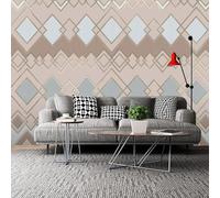 XLMING Ligne Géométrique Abstraite Cubique Chaude Rose Papier Peint 3D Soie De Luxe Intissé Bureau Salle à Manger Canapé Chambre Salon TV Mural Décoratif-200cm×140cm