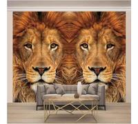 XLMING Lion Animal Tridimensionnel Simple Personnalité 3D Papier Peint Luxe Décoration Manger Adulte Intérieure Salon Canapé Chambre Fond TV Mur-300cm×210cm