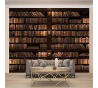 XLMING Livres D'Art Vintage En Trois Dimensions Sur Une Étagère Papier Peint 3D Soie Texturée Haut De Gamme Salon Canapé Chambre À Coucher Salle Manger Murale-200cm×140cm