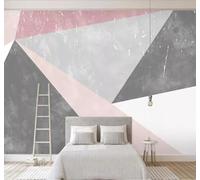 XLMING Minimaliste Abstrait Lignes Géométrique Blocs De Couleur 3D Papier Peint Texture Soyeuse Intissé Salle à Manger Bureau D'étude Canapé Chambre Salon TV Mur-200cm×140cm