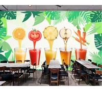 XLMING Minimaliste Plantes Feuilles Vertes Fruits Boissons 3D Papier Peint Premium Texturé Soie Bureau Salle à Manger Salon Chambre Coucher Canapé TV Mur-400cm×280cm