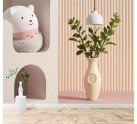 XLMING Minimaliste Vase En Céramique Jardinage Verte Adorable Petit Ours 3D Papier Peint Premium Texturé Soie Bureau Salle à Manger Salon Chambre Coucher Canapé TV Mur-150cm×105cm