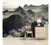 XLMING Montagnes Stéréoscopiques Villes Architecture Art 3D Papier Peint Premium Texturé Soie Bureau Salle à Manger Salon Chambre Coucher Canapé TV Mur-400cm×280cm