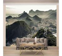 XLMING Montagnes Villes Architecture Art En Trois Dimensions Papier Peint 3D Soie Texturée Haut De Gamme Salon Canapé Chambre À Coucher Salle Manger Murale-250cm×170cm