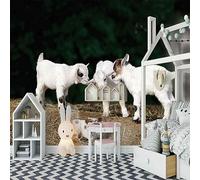 XLMING Mouton Animal Blanc Simple En Trois Dimensions 3D Papier Peint Luxe Décoration Manger Adulte Intérieure Salon Canapé Chambre Fond TV Mur-350cm×256cm