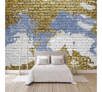 XLMING Mur De Briques Artistiques Simple Et Créatif De Couleur Dorée 3D Papier Peint Texture Soyeuse Intissé Salle à Manger Bureau D'étude Canapé Chambre Salon TV Mur-200cm×140cm