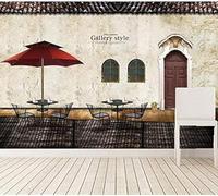 XLMING Mur De Briques Rétro Porte En Bois Fenêtre Caractère 3D Papier Peint Texture Soyeuse Intissé Salle à Manger Bureau D'étude Canapé Chambre Salon TV Mur-200cm×140cm