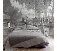 XLMING Nostalgie Vintage Art Garden Cement Wall Architecture Papier Peint 3D Soie De Luxe Intissé Bureau Salle à Manger Canapé Chambre Salon TV Mural Décoratif-300cm×210cm