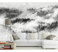 XLMING Oiseau De Forêt Simple Stéréo Noir Et Blanc 3D Papier Peint Luxe Décoration Manger Adulte Intérieure Salon Canapé Chambre Fond TV Mur-250cm×170cm