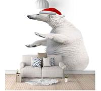 XLMING Ours Blanc Tridimensionnel Simple 3D Papier Peint Premium Texturé Soie Bureau Salle à Manger Salon Chambre Coucher Canapé TV Mur-150cm×105cm