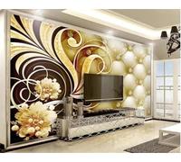 XLMING Pack Créatif Rétro Floral Perlé 3D Papier Peint Texture Soyeuse Intissé Salle à Manger Bureau D'étude Canapé Chambre Salon TV Mur-350cm×256cm