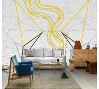 XLMING Papier Peint 3D Minimaliste Abstrait Géométrique Lignes Motifs | Une Texture Soyeuse et Luxueuse Intissé Idéale Pour la Salle à Manger le Salon Chambre Bureau Canapé Mur Derrière-200cm×140cm