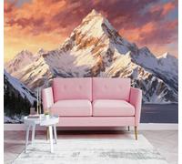 XLMING Papier Peint 3D Montagnes Enneigées Rives Paisibles D’Un Lac Coucher | Autocollants Décoratifs Haut de Gamme Adaptés à Tous les Murs Des Restaurants Canapés Salons et Chambres Coucher-250cm×170cm