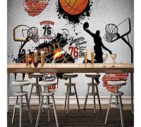 XLMING Papier Peint 3D Papier Peint Rétro Nostalgique de Basket-Ball-300cm×210cm