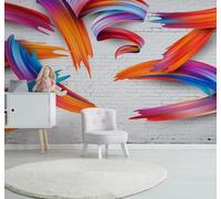 XLMING Papier Peint 3D Personnalité Couleurs Géométrie Lignes Art | Une Texture Soyeuse et Luxueuse Intissé Idéale Pour la Salle à Manger le Salon Chambre Bureau Canapé Mur Derrière-250cm×170cm