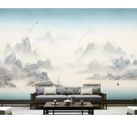 XLMING Paysage Créatif Arbres Oiseaux Scénario Papier Peint 3D Soie De Luxe Intissé Bureau Salle à Manger Canapé Chambre Salon TV Mural Décoratif-150cm×105cm