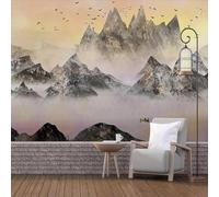 XLMING Paysage Élégant Au Coucher Du Soleil Oiseaux En Vol Petit Bateau 3D Papier Peint Luxe Décoration Manger Adulte Intérieure Salon Canapé Chambre Fond TV Mur-350cm×256cm