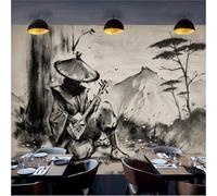 XLMING Peinture À La Main Encre De Chine Art Montagnes Arbres Personnages 3D Papier Peint Premium Texturé Soie Bureau Salle à Manger Salon Chambre Coucher Canapé TV Mur-150cm×105cm