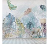 XLMING Peinture À L'Eau Simple Feuille De Jardinage Fraîche 3D Papier Peint Texture Soyeuse Intissé Salle à Manger Bureau D'étude Canapé Chambre Salon TV Mur-430cm×300cm