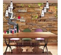 XLMING Personnages Créatifs Vintage Sur Mur En Pierre Et Feuilles Vertes 3D Papier Peint Premium Texturé Soie Bureau Salle à Manger Salon Chambre Coucher Canapé TV Mur-250cm×170cm