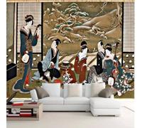 XLMING Personnages Rétro Dessinés À La Main Arbres Art 3D Papier Peint Premium Texturé Soie Bureau Salle à Manger Salon Chambre Coucher Canapé TV Mur-250cm×170cm