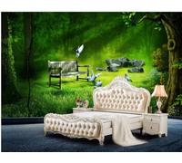 XLMING Pigeon De Prairie De Forêt Verte Frais Et Beau Papier Peint 3D Soie De Luxe Intissé Bureau Salle à Manger Canapé Chambre Salon TV Mural Décoratif-150cm×105cm