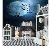 XLMING Planche En Bois Cubic Spider Moon Branches 3D Papier Peint Luxe Décoration Manger Adulte Intérieure Salon Canapé Chambre Fond TV Mur-200cm×140cm