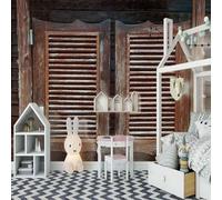 XLMING Porte En Bois Rétro Tridimensionnelle Simple Et Créative 3D Papier Peint Luxe Décoration Manger Adulte Intérieure Salon Canapé Chambre Fond TV Mur-150cm×105cm
