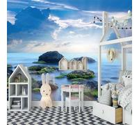 XLMING Récif Stéréo Bleu Ciel De Mer 3D Papier Peint Luxe Décoration Manger Adulte Intérieure Salon Canapé Chambre Fond TV Mur-200cm×140cm