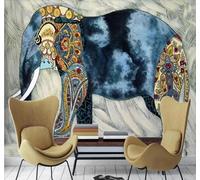 XLMING Relief En Trois Dimensions Original Art Éléphant 3D Papier Peint Texture Soyeuse Intissé Salle à Manger Bureau D'étude Canapé Chambre Salon TV Mur-400cm×280cm