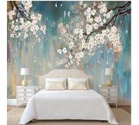 XLMING Résumé Branches Et Fleurs Dessinées À La Main À L'Encre De Chine 3D Papier Peint Luxe Décoration Manger Adulte Intérieure Salon Canapé Chambre Fond TV Mur-250cm×170cm