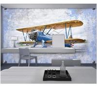 XLMING Résumé Vintage Tridimensionnel Aircraft Individualité 3D Papier Peint Luxe Décoration Manger Adulte Intérieure Salon Canapé Chambre Fond TV Mur-300cm×210cm