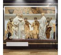 XLMING Rétro Art Personnages Violon Fleurs 3D Papier Peint Premium Texturé Soie Bureau Salle à Manger Salon Chambre Coucher Canapé TV Mur-250cm×170cm