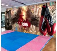 XLMING Rétro Nostalgie Graffiti Salle De Boxe Décoration 3D Papier Peint Luxe Décoration Manger Adulte Intérieure Salon Canapé Chambre Fond TV Mur-400cm×280cm