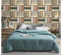 XLMING Rétro Nostalgie Multicolore Planches De Bois Art 3D Papier Peint Luxe Décoration Manger Adulte Intérieure Salon Canapé Chambre Fond TV Mur-250cm×170cm
