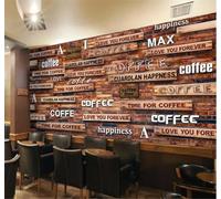 XLMING Rétro Nostalgie Mur De Briques Café Café 3D Papier Peint Luxe Décoration Manger Adulte Intérieure Salon Canapé Chambre Fond TV Mur-350cm×256cm
