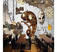 XLMING Rétro Nostalgique Mécanique Engrenages Personnages Portraits 3D Papier Peint Texture Soyeuse Intissé Salle à Manger Bureau D'étude Canapé Chambre Salon TV Mur-400cm×280cm