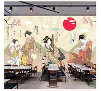 XLMING Rétro Personnages Fleurs Oiseaux Lever De Soleil 3D Papier Peint Premium Texturé Soie Bureau Salle à Manger Salon Chambre Coucher Canapé TV Mur-250cm×170cm