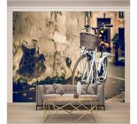 XLMING Rétro Tridimensionnel Architecture Vélo Scène De Rue 3D Papier Peint Luxe Décoration Manger Adulte Intérieure Salon Canapé Chambre Fond TV Mur-400cm×280cm