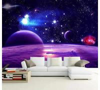 XLMING Science Fiction Beauté Univers Ciel Étoilé Paysage 3D Papier Peint Luxe Décoration Manger Adulte Intérieure Salon Canapé Chambre Fond TV Mur-430cm×300cm