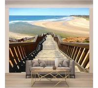 XLMING Sea Beach Wooden Ladder Art 3D Papier Peint Luxe Décoration Manger Adulte Intérieure Salon Canapé Chambre Fond TV Mur-400cm×280cm