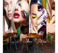 XLMING Sexy Femme Lèvres Rouges Beauté Manucure Maquillage 3D Papier Peint Texture Soyeuse Intissé Salle à Manger Bureau D'étude Canapé Chambre Salon TV Mur-150cm×105cm